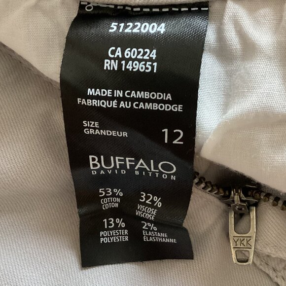 Buffalo David Bitton Aubrey Women's Pants Size 12 Stretchy High Rise Slim Leg - Picture 8 of 8